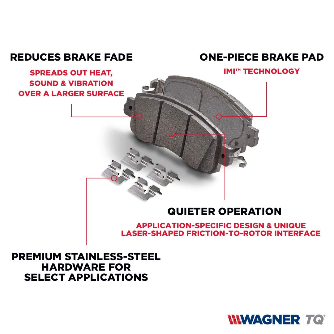 Wagner TQ QC1274VK Rear Brake Pad & Rotor Kit with Hardware - Compatible with 2016 Jeep Wrangler & Other Models | Perfect for Off-Roading, Daily Commuting & Vehicle Maintenance