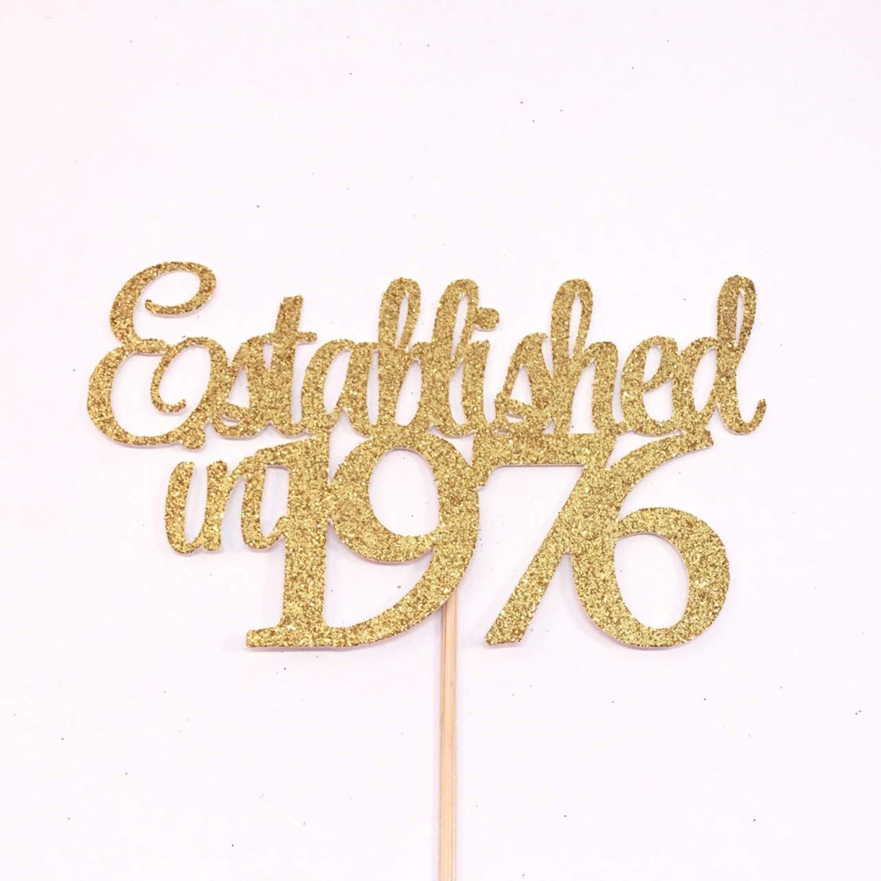 Vintage 1976 Cake Topper - Elegant Birthday & Anniversary Cake Decorations for Weddings, Parties & Special Celebrations