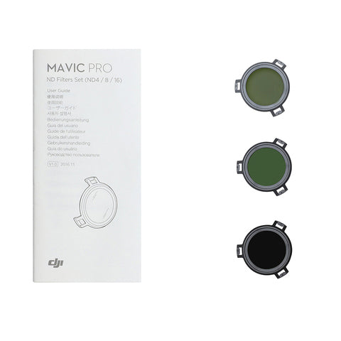 DJI Mavic Pro/Pro Platinum ND Filter Set (ND4/ND8/ND16) - 3-Piece Aerial Photography Lens Kit for Cinematic Drone Shots in Bright Sunlight