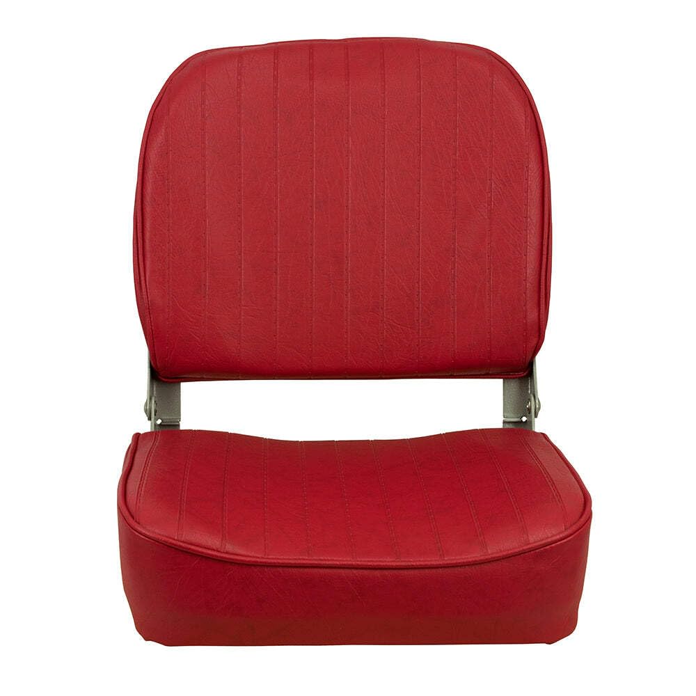 Springfield Marine 1040625 Folding Boat Chair - Red | Lightweight & Portable Fishing Chair | Perfect for Boating, Camping & Outdoor Adventures