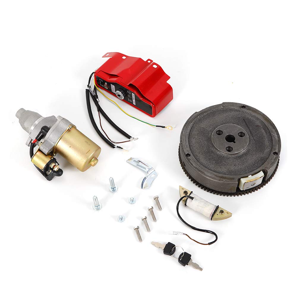 Electric Starter Motor Kit for Honda GX240 8HP & GX270 9HP Engines - Complete Flywheel Starter with Charge Ignition Coil Switch - Easy Engine Startup for Generators, Pumps & Small Machinery