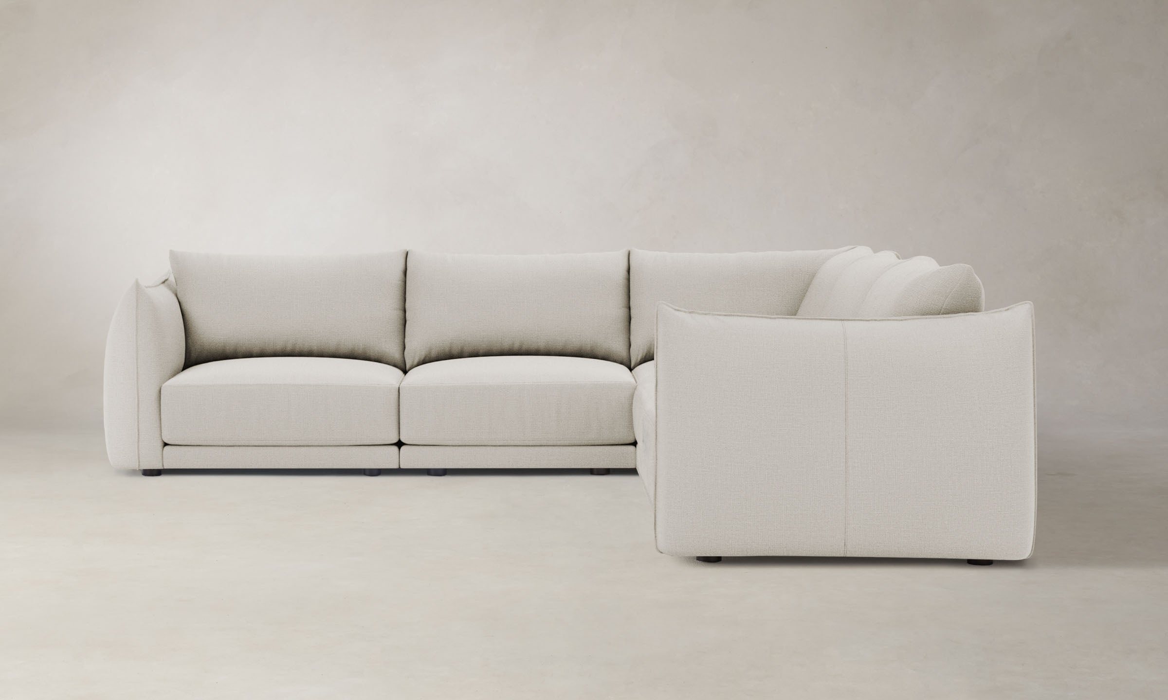 Luxury Italian Brushed Wool Vanilla Modular Sectional Sofa - The Jones Collection | Perfect for Living Room, Lounge & Modern Home Decor