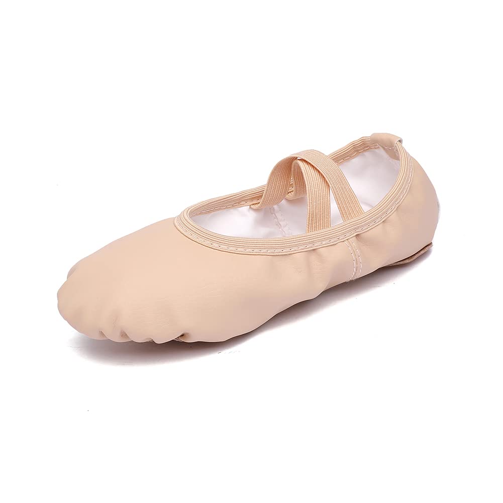 Toddler Girls Ballet Dance Shoes - Leather Split Sole Ballet Shoes for Kids (Toddler/Little Kid/Big Kid) - Perfect for Ballet Class, Recitals & Dance Practice