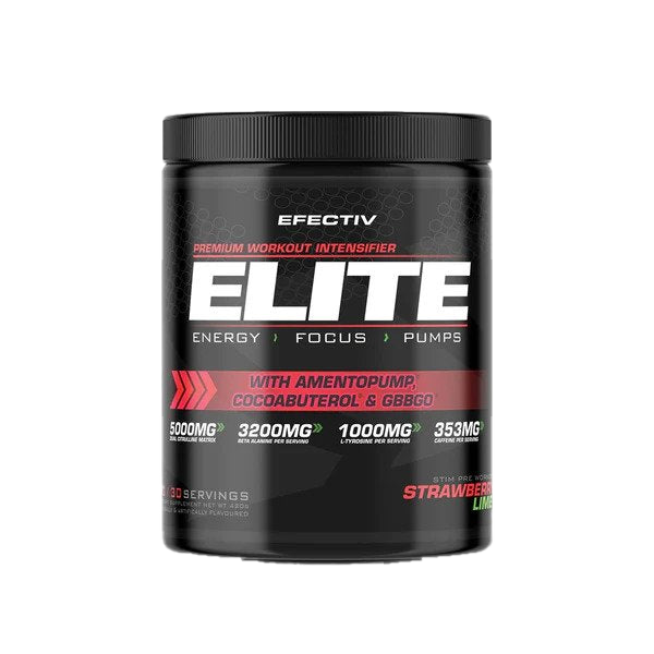 Efectiv Nutrition Elite Pre Workout Supplement - 420g Powder for Energy, Focus & Muscle Performance | Ideal for Gym, Bodybuilding & Fitness Training