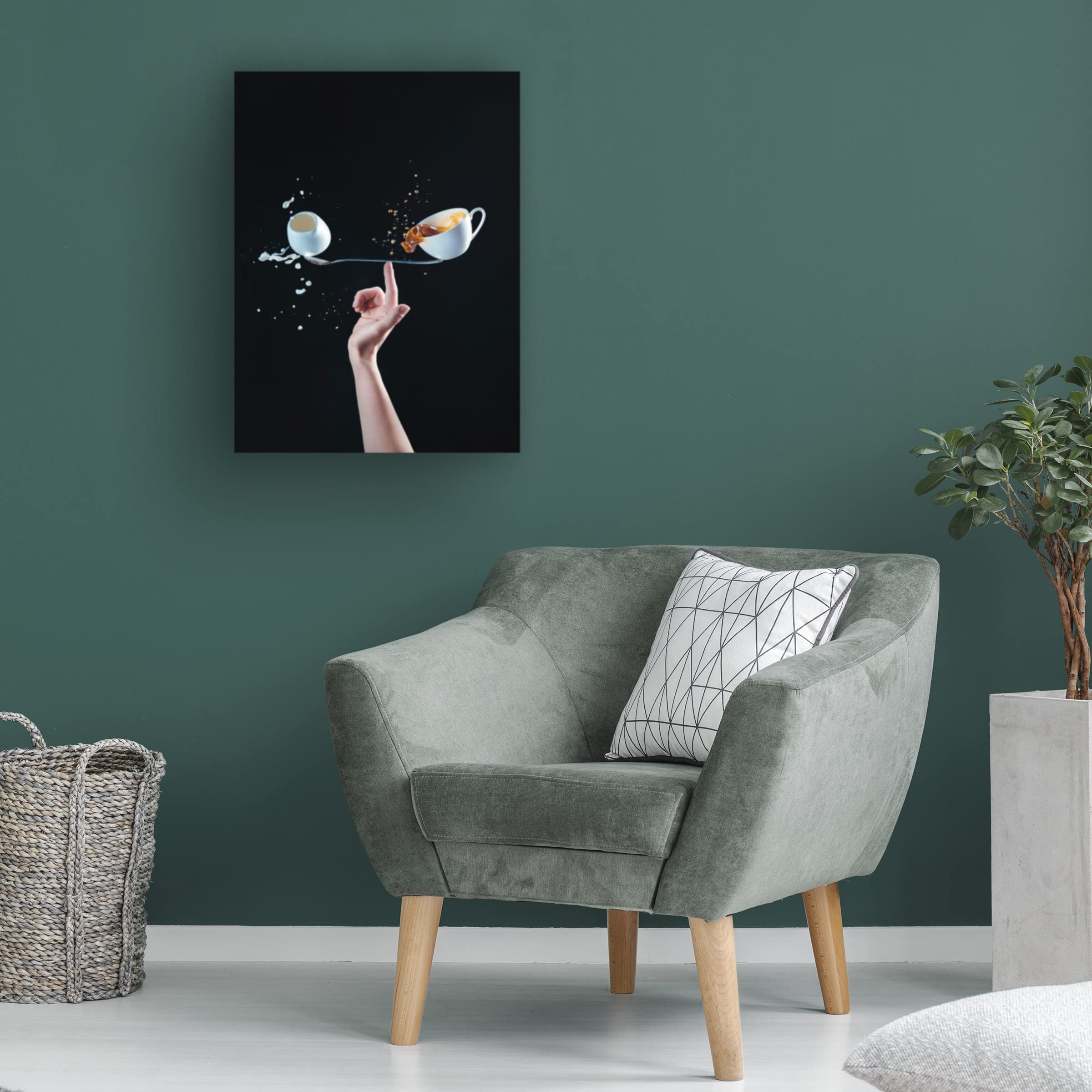 Trademark Fine Art 'Perfectly Balanced Coffee' Canvas Wall Art by Dina Belenko - Modern Home Decor for Kitchen, Dining Room & Office