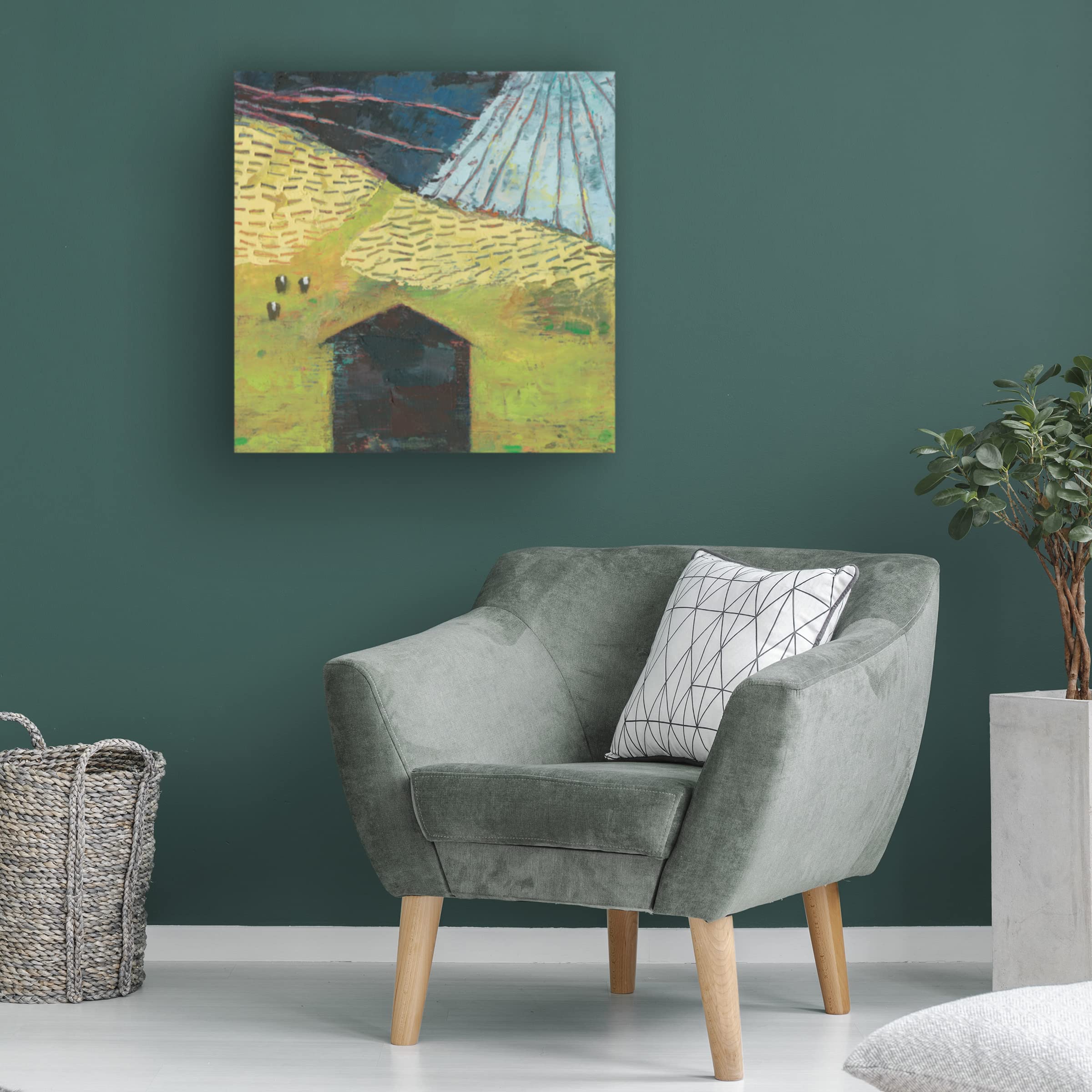Trademark Fine Art 'Bear Valley Barn II' Canvas Art by Sue Jachimiec - Rustic Countryside Wall Decor for Living Room, Bedroom & Office