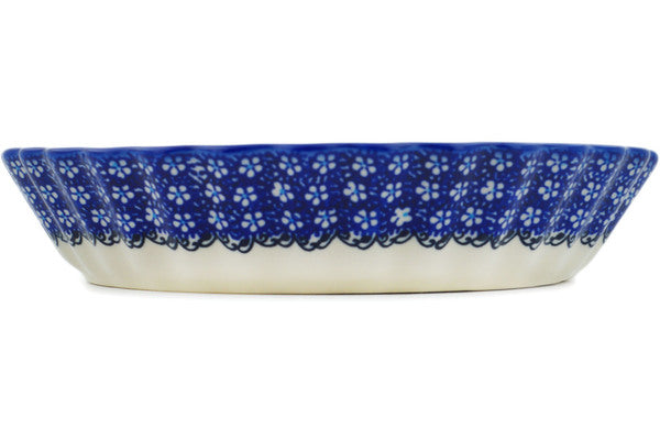 10-Inch Fluted Pie Dish - Cobalt Hydrangea Blue Ceramic Baking Pan for Pies, Tarts & Quiches | Perfect for Thanksgiving, Christmas & Holiday Baking