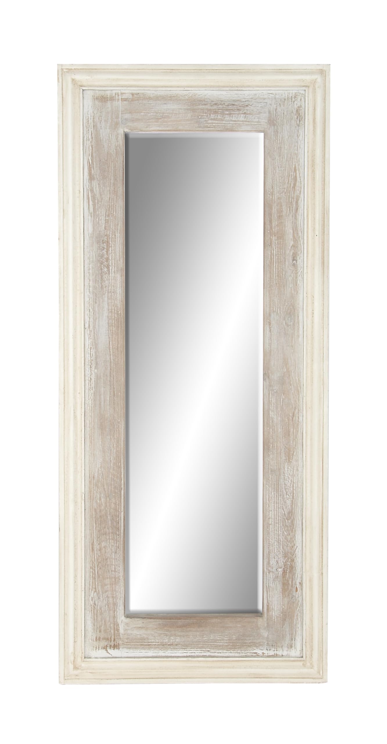 Deco 79 White Wooden Wall Mirror - 26