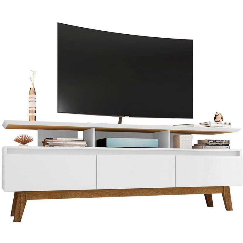Manhattan Comfort Yonkers Sideboard TV Stand in White - Modern Storage Cabinet for Living Room, Bedroom & Entertainment Center