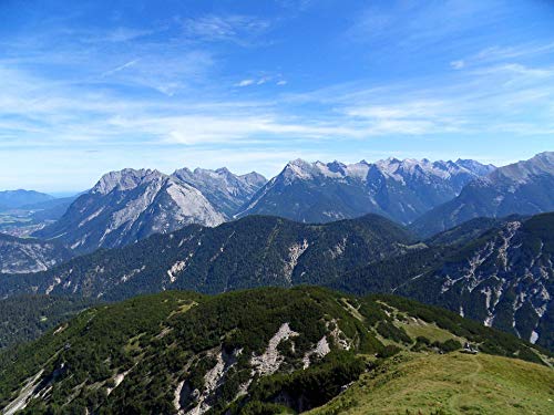 20x30 Inch Laminated Alps Mountain Landscape Poster - Vibrant Nature Scenery of Austrian Summit - Perfect for Living Room, Bedroom & Office Wall Decor - Fits Standard Frames
