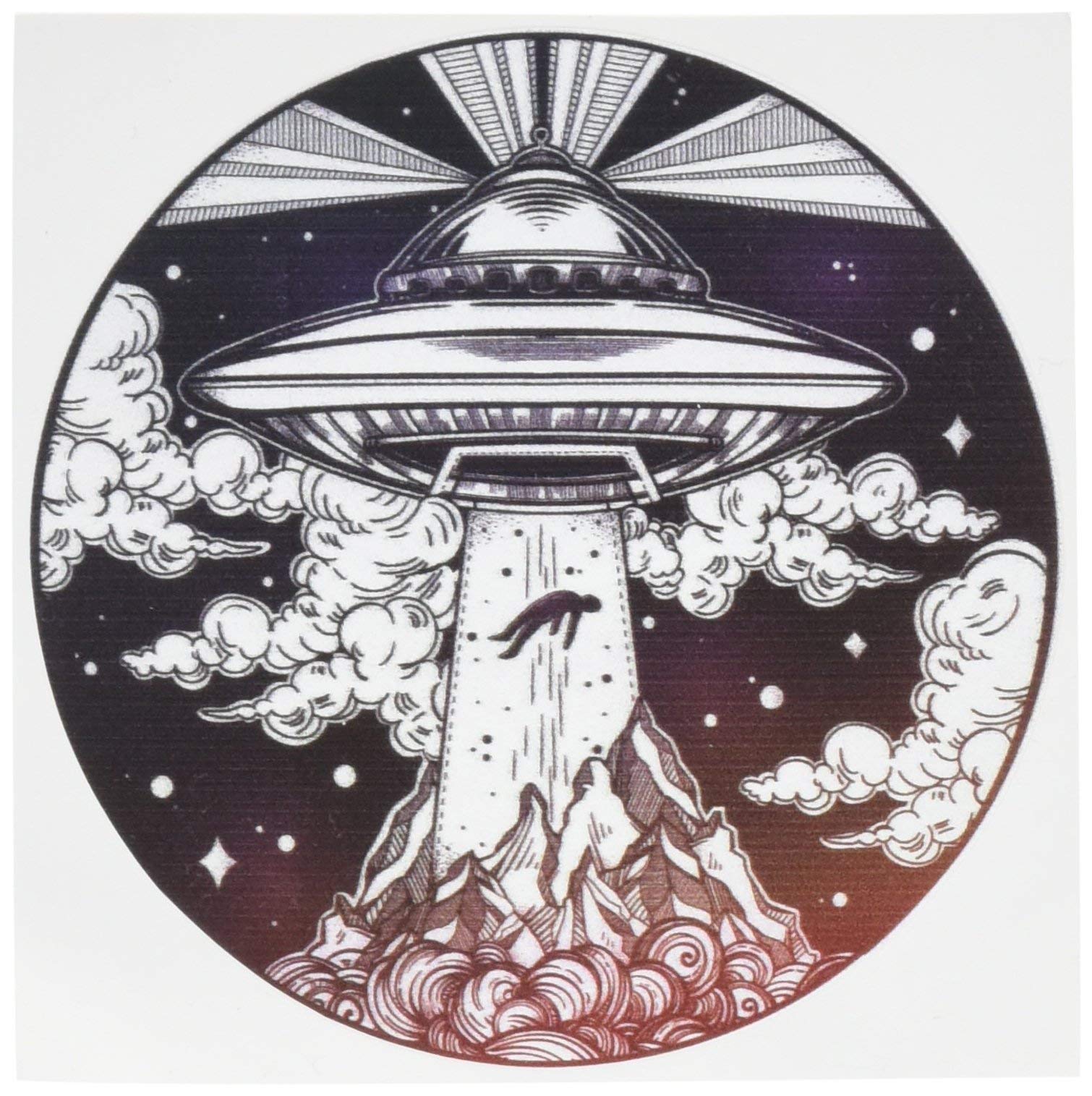 UFO Alien Abduction Vinyl Bumper Sticker - 4