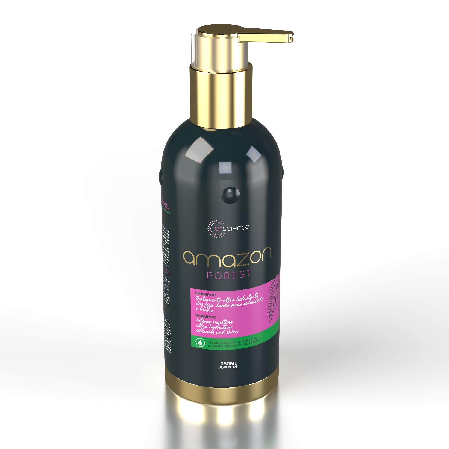 Amazon Forest Shampoo for Hydration & Shine - 250ml Hair Renewal Treatment - Best for Dry, Damaged Hair - Daily Use & Salon Results at Home