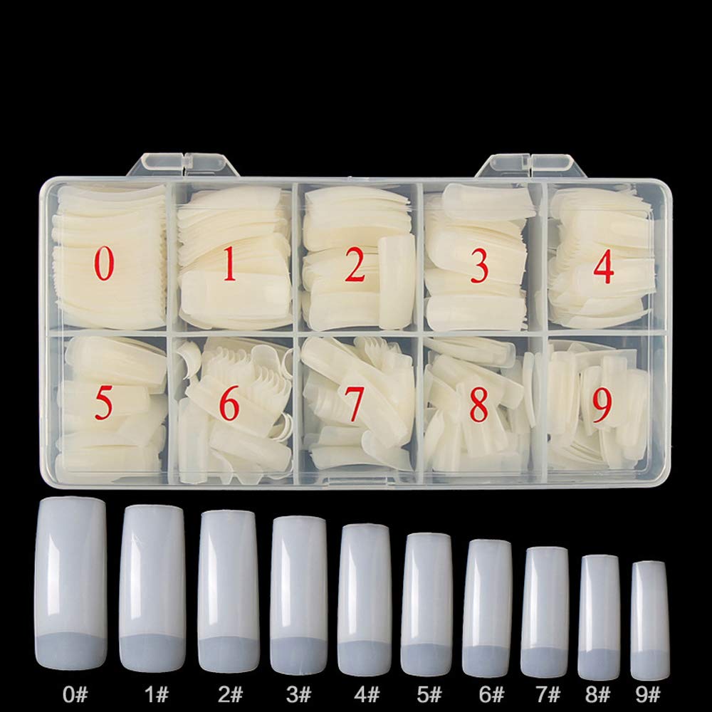 500PCS Coffin False Nails - Long Ballerina Press On Nail Tips for Salon & DIY Manicure | Acrylic Nail Extensions for Parties, Weddings & Special Occasions