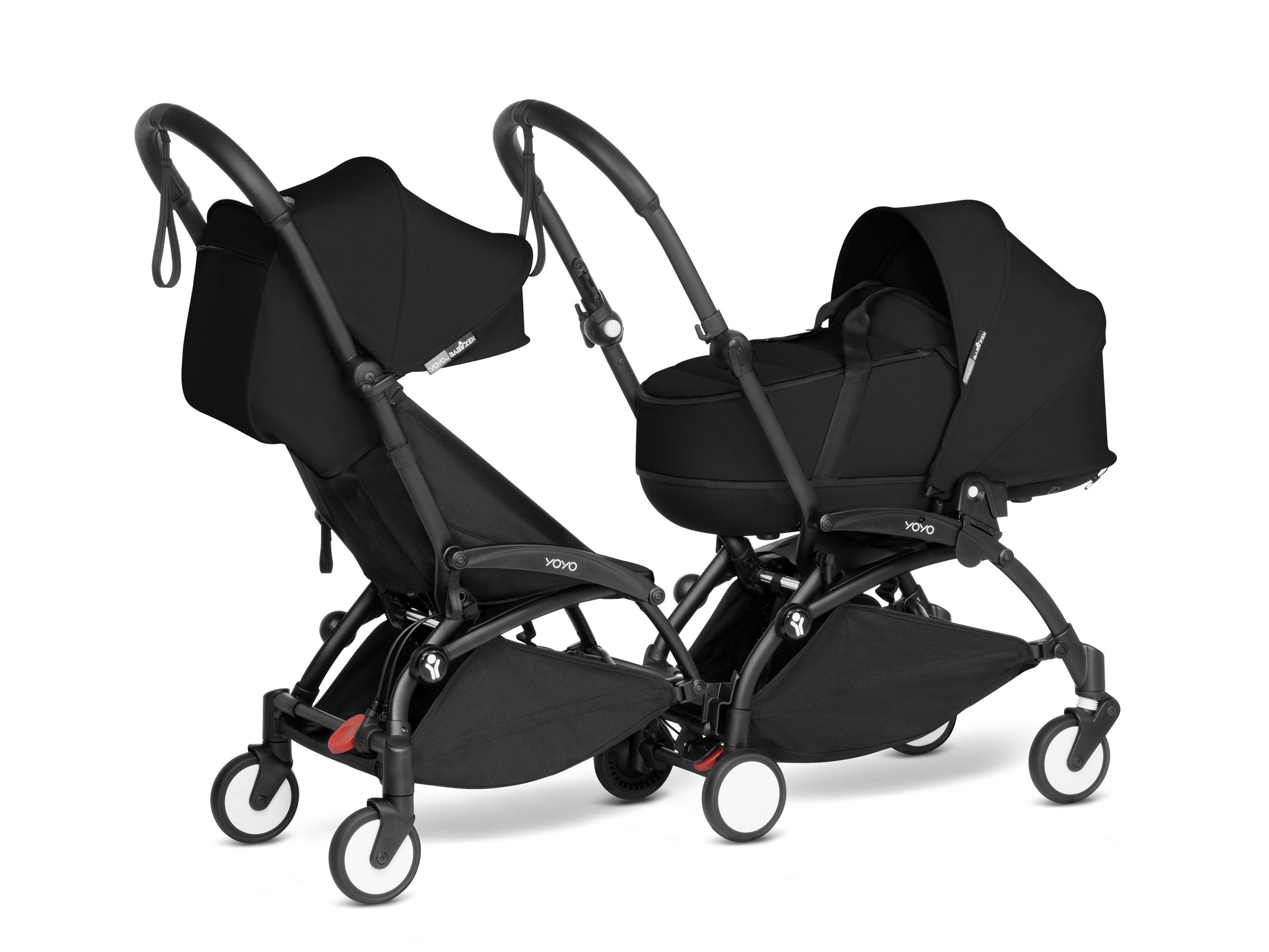 Stokke YOYO 3 Double Stroller with Bassinet & Toddler Seat - Lightweight Compact Travel Stroller for Twins or Siblings (Ages 0-4) | Perfect for City Walks, Air Travel & Everyday Use