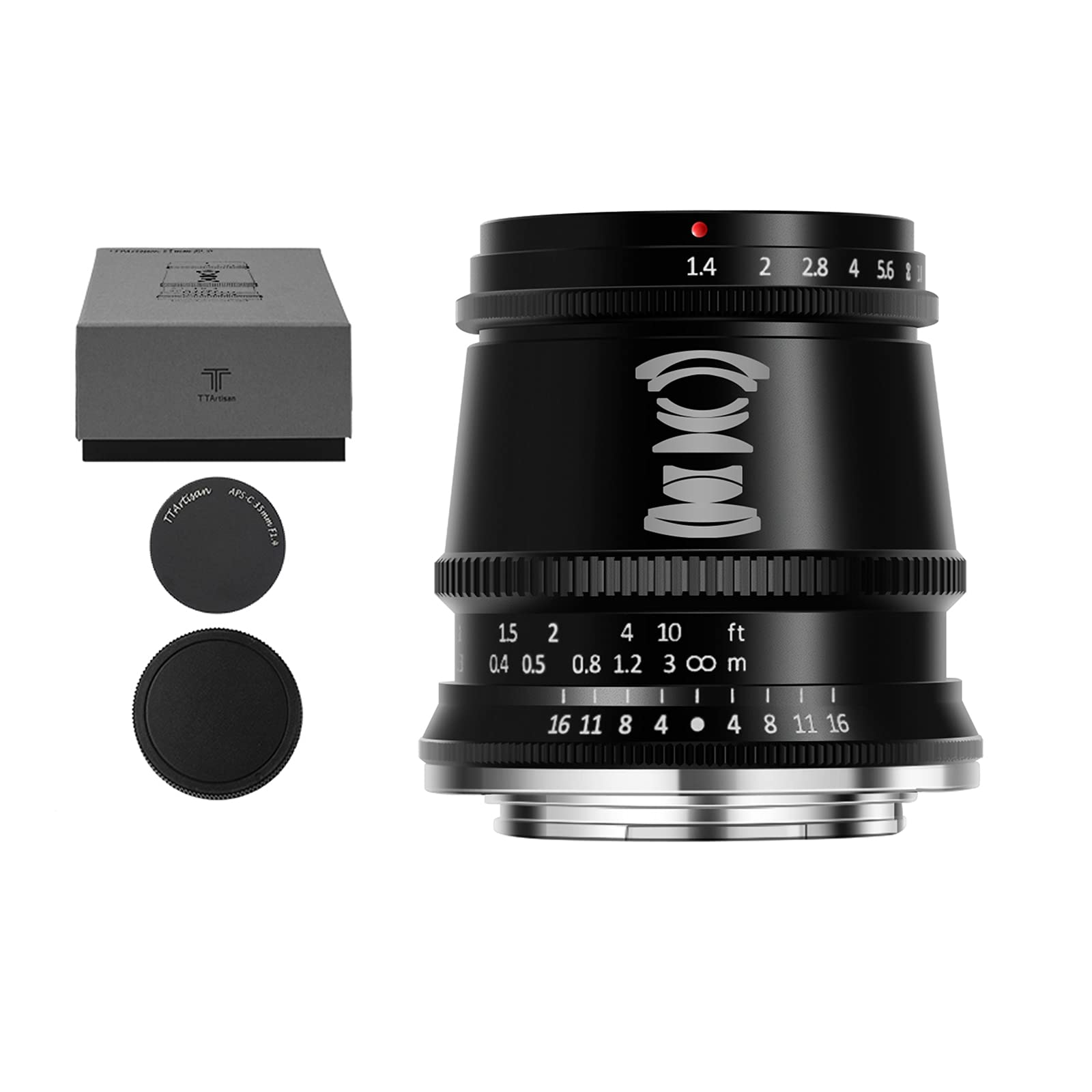 TTArtisan 17mm F1.4 APS-C Manual Focus Wide-Angle Lens for Olympus & Panasonic M4/3 Cameras - Perfect for Landscape, Street & Low-Light Photography