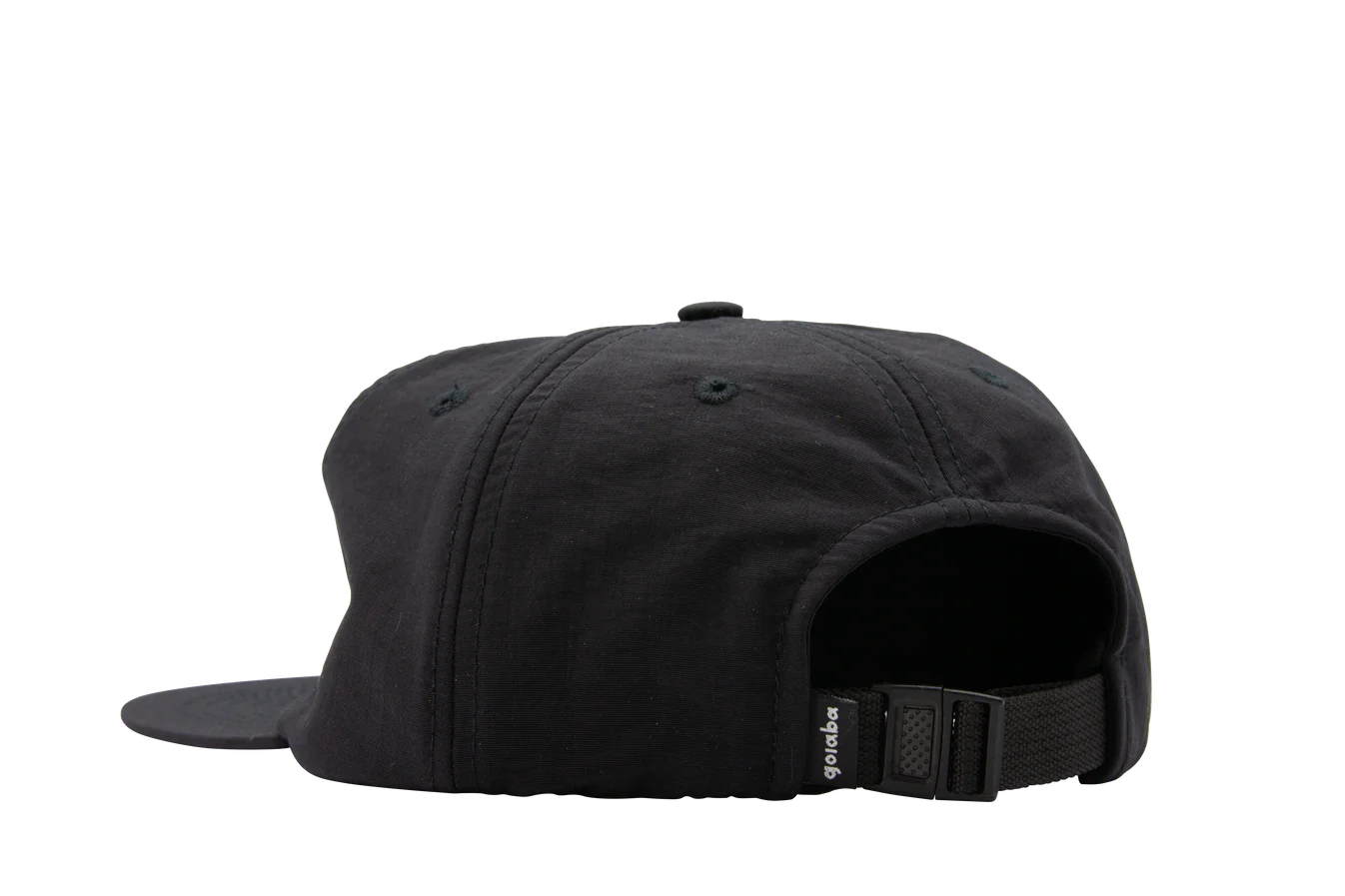 Goiaba E.C. Pinched Front Nylon Baseball Cap - Adjustable Black Unisex Hat for Outdoor Sports, Running & Casual Wear
