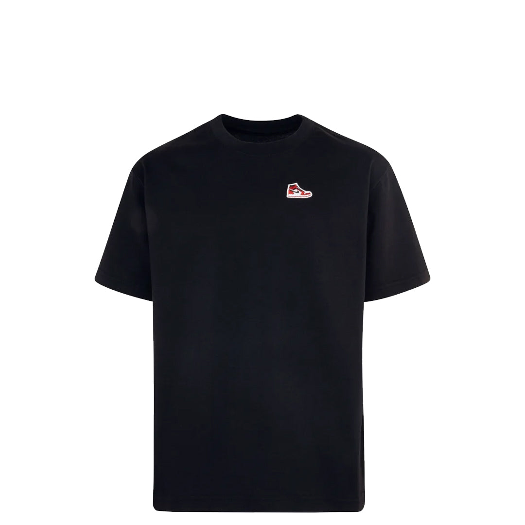 Men's Sneaker Patch Graphic T-Shirt - Black | Casual Streetwear & Sneaker Enthusiast Apparel