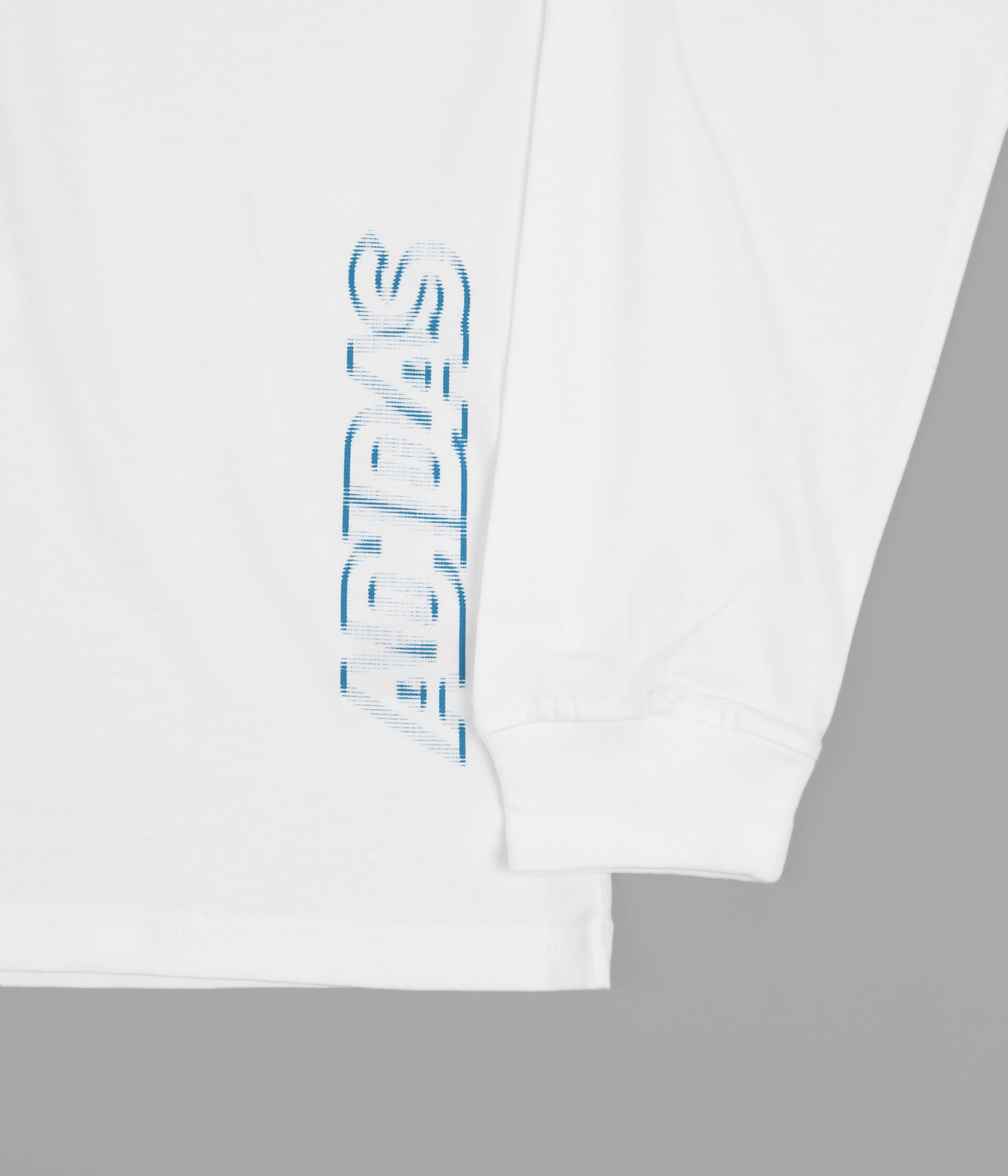 Adidas Speed Graphic Long Sleeve T-Shirt for Men - White & Sonic Aqua - Athletic Performance & Casual Wear - Gym, Running, Street Style