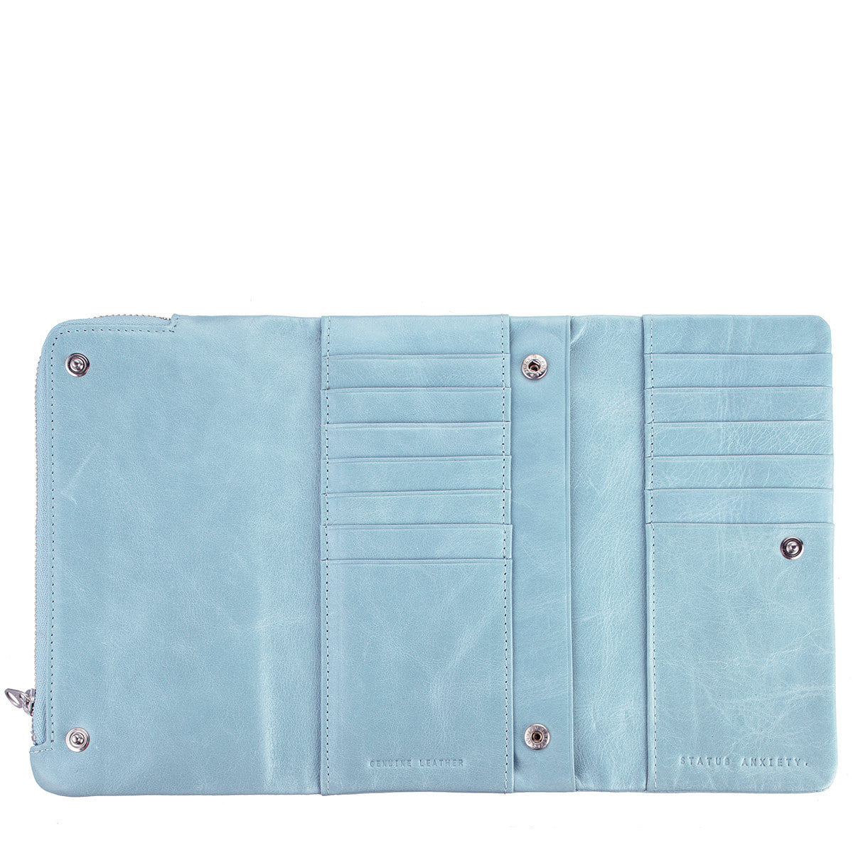 Audrey Wallet for Women - Stylish Sky Blue Leather Wallet with RFID Protection - Perfect for Everyday Use, Travel & Gifting
