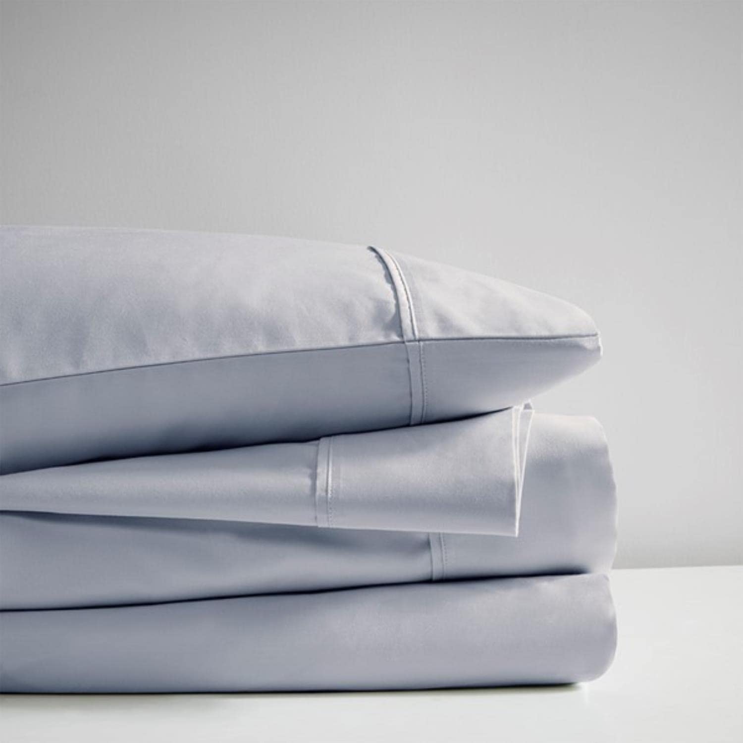 Beautyrest BR 600 Thread Count Cooling Cotton Blend Sheet Set - 16 Inch Deep Pocket, All Season Soft Bedding - Queen Size, Blue - Includes Fitted Sheet, Flat Sheet & 2 Pillowcases (BR20-1003) | Perfect for Hot Sleepers & Luxury Bedroom Decor