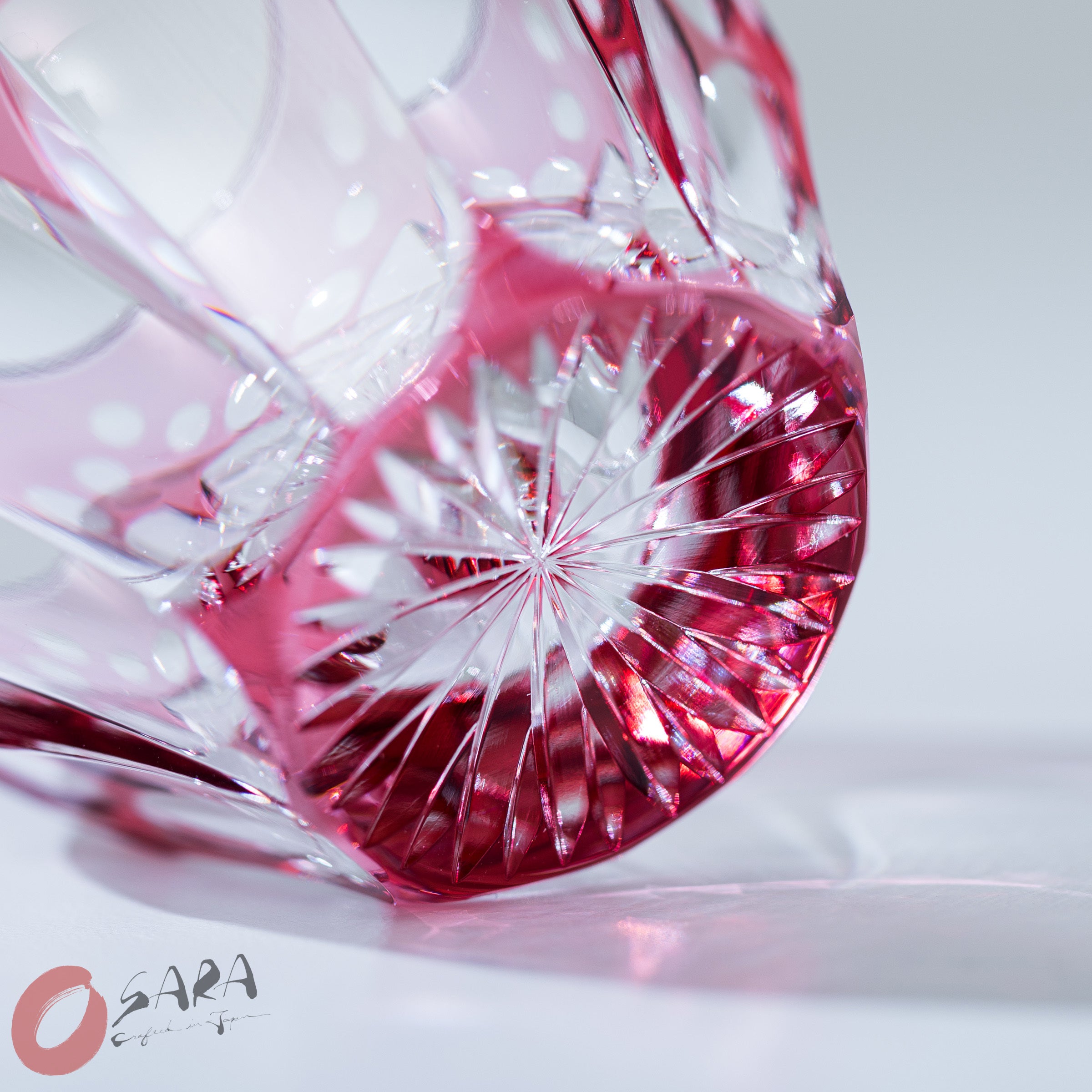 Premium KAGAMI Crystal Sake Glass Set - Cherry Blossom Design - Elegant Japanese Drinking Cups for Sake, Wine & Cocktails - Perfect for Dinner Parties, Gift Giving & Home Bar Decor