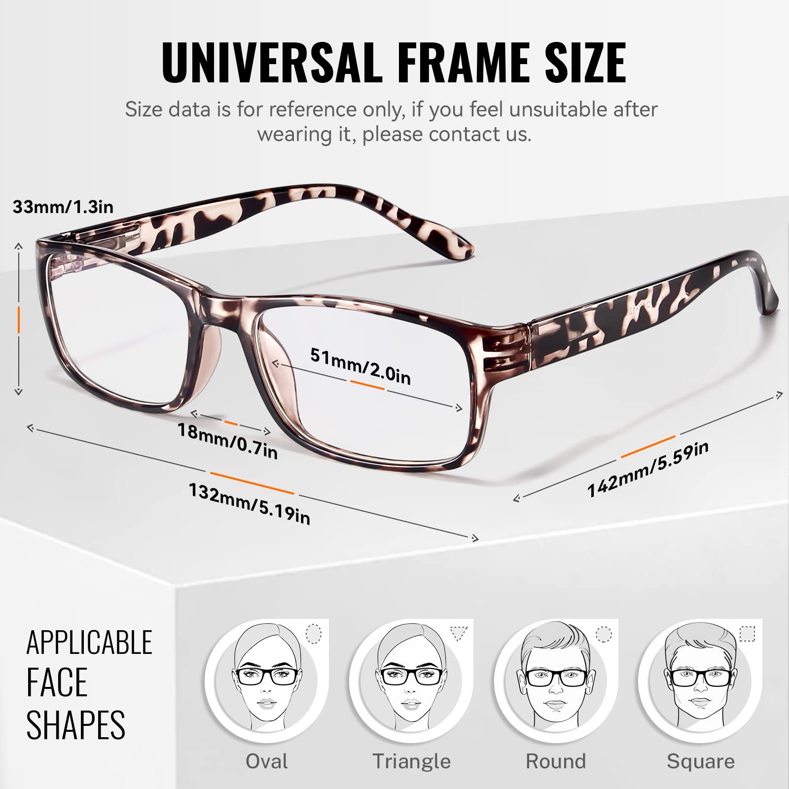 Gaoye Blue Light Blocking Reading Glasses for Men & Women - Computer Glasses with Anti-UV Protection - Perfect for Office Work, Gaming & Screen Time