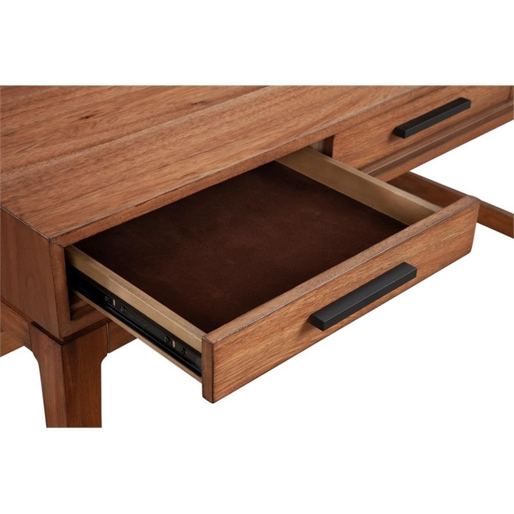 Nova Large Desk - Honey Maple Finish, Modern Home Office Desk for Work & Study, Spacious Writing Table with Sturdy Construction, Perfect for Home Office, Study Room & Workspace