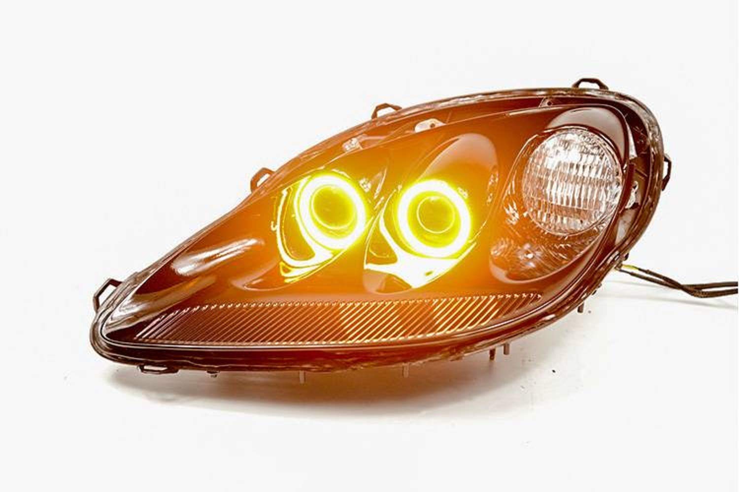 Halo Lights LED 70mm Amber Four Diode Dynamics - Perfect for Car, Truck, Motorcycle & Off-Road Vehicle Lighting Upgrades