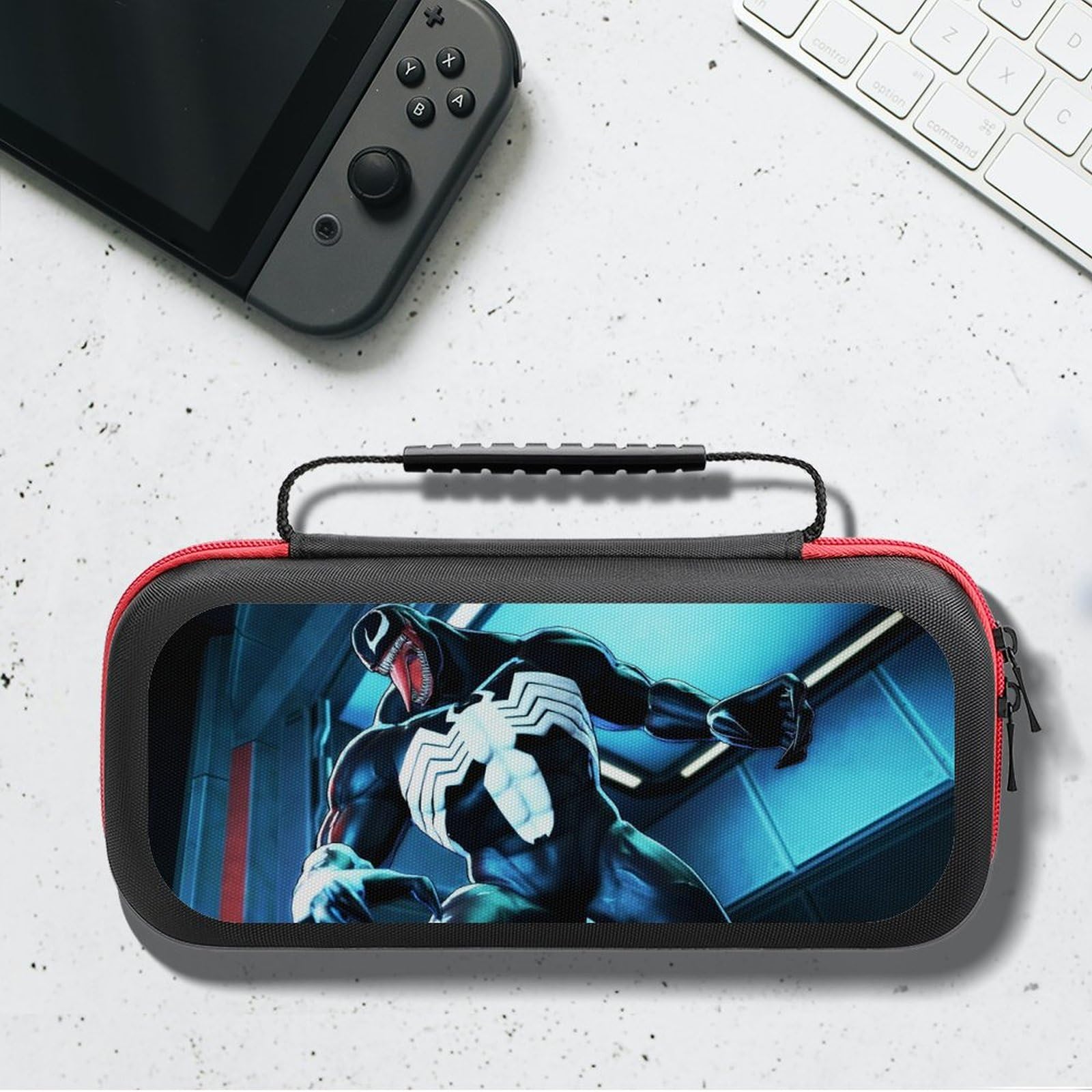 Bopanku Protective Travel Carrying Case for Nintendo Switch & Switch OLED - Durable Hard Shell Storage for Console, Joy-Cons & Accessories | Perfect for Gaming On-The-Go, Travel & Daily Commute