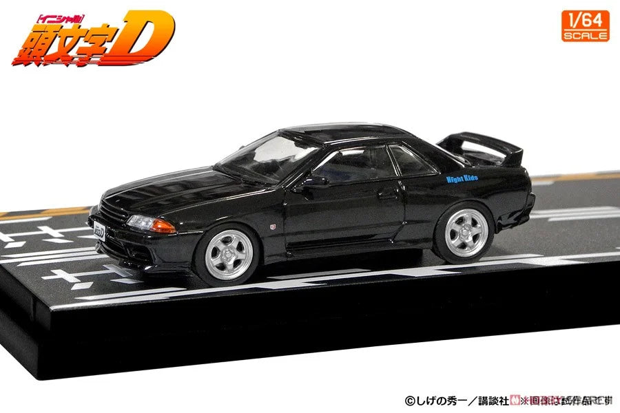 Initial D Anime 1:64 Scale Diecast Car Set - Takeshi Nakazato Skyline GT-R (BNR32) & Seiji Iwaki Lancer Evolution IV - Collectible Model Cars for Anime Fans and Racing Enthusiasts | Perfect for Display, Gifts, and Anime Collections
