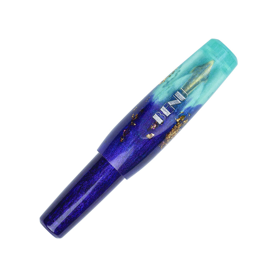 Benu Pixie Pocket Fountain Pen - Twilight Lagoon Color, Fine Nib, Premium Portable Writing Pen for Journaling, Note Taking & Gift Giving