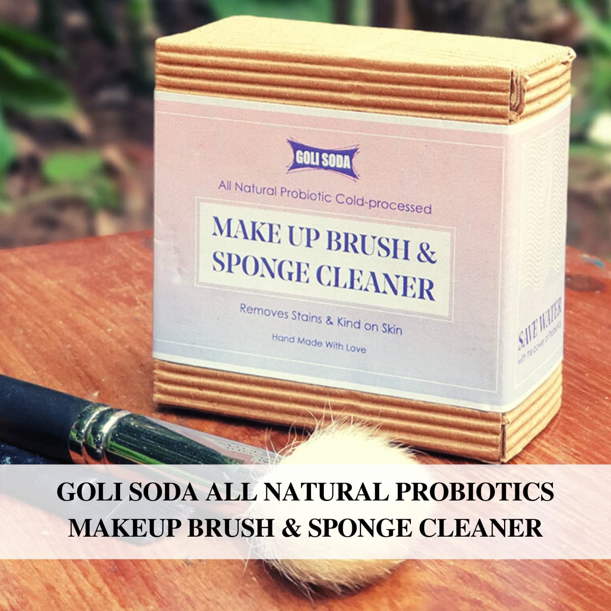 Goli Soda All Natural Probiotic Makeup Brush & Sponge Cleaner (90g) - Gentle Deep Cleaning Solution for Cosmetics Tools - Perfect for Daily Makeup Brush Maintenance & Hygiene