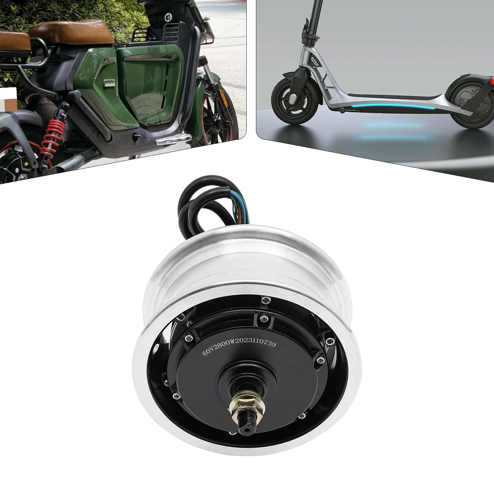 60V 2800W Brushless Electric Motor for 11