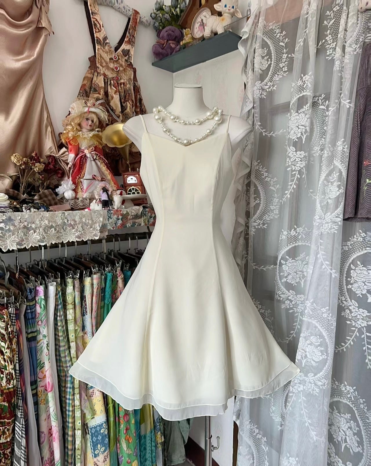 Ivory A-Line Short Prom Dress - Elegant Vintage Party Dress J5023 for Homecoming, Cocktail Parties & Special Occasions