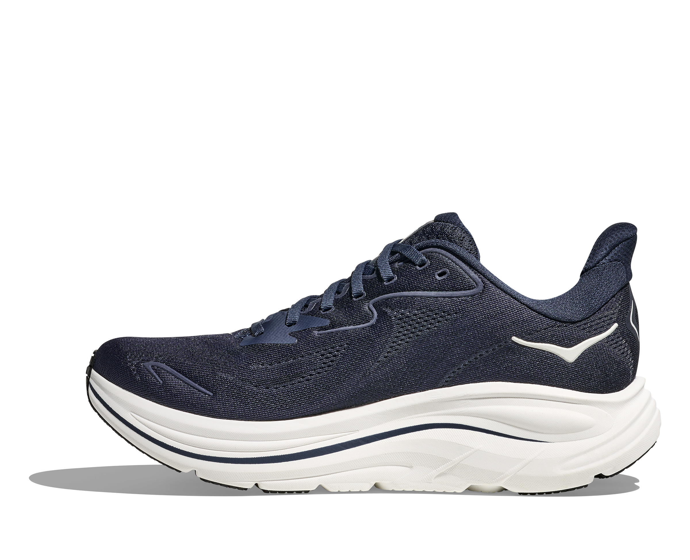 HOKA Men's Clifton 10 Running Shoes - Navy/White (Brand New) - Lightweight Cushioned Sneakers for Road Running, Jogging & Daily Wear