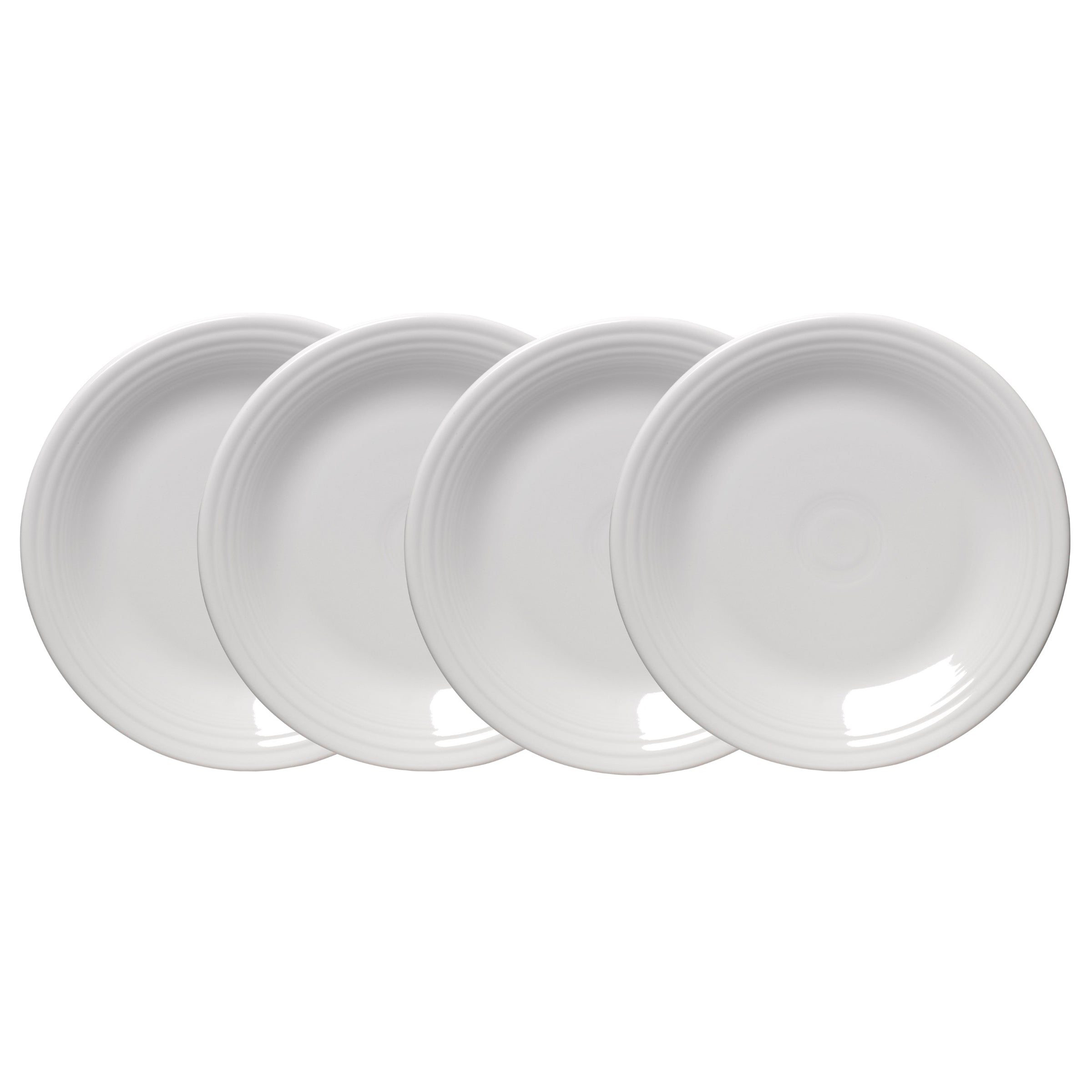Premium 10.5 Inch White Classic Rim Dinner Plates - Set of 4, Elegant Porcelain Tableware for Fine Dining, Wedding, Restaurant & Home Decor