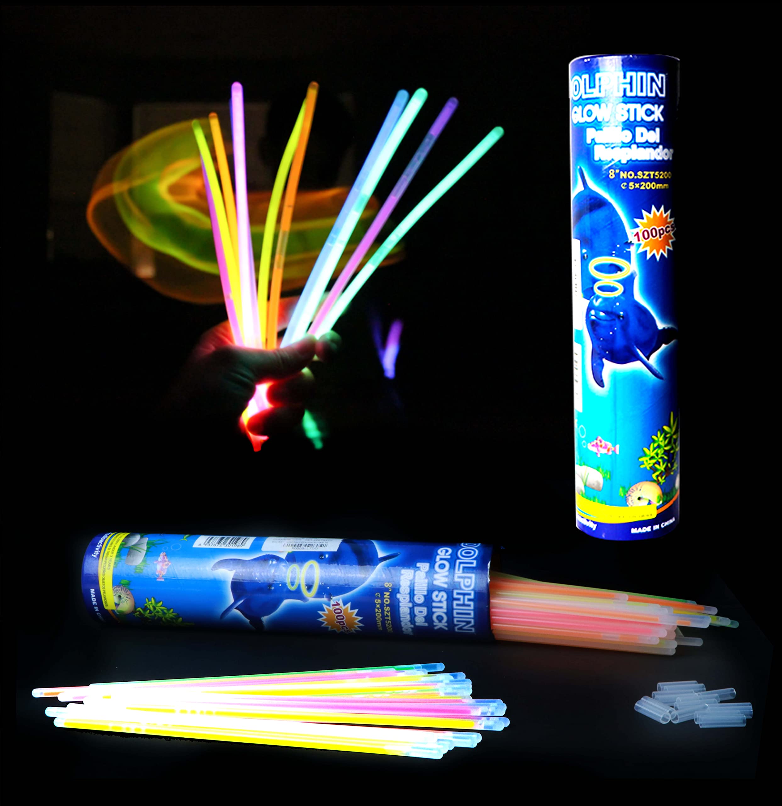 Smartcraft Glow Sticks & Bracelets - 50 Pack Vibrant Colors for Parties, Raves, Concerts & Night Events - Perfect Party Favors & Glow in the Dark Supplies
