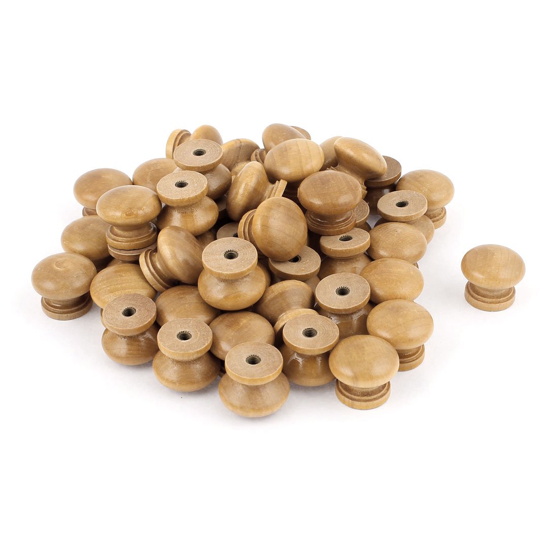 50pcs Wooden Round Knob Pull Handles for Furniture Drawers, Cabinets & Closets - Dresser, Wardrobe, Cabinet Door Hardware - Perfect for Home Organization & DIY Projects