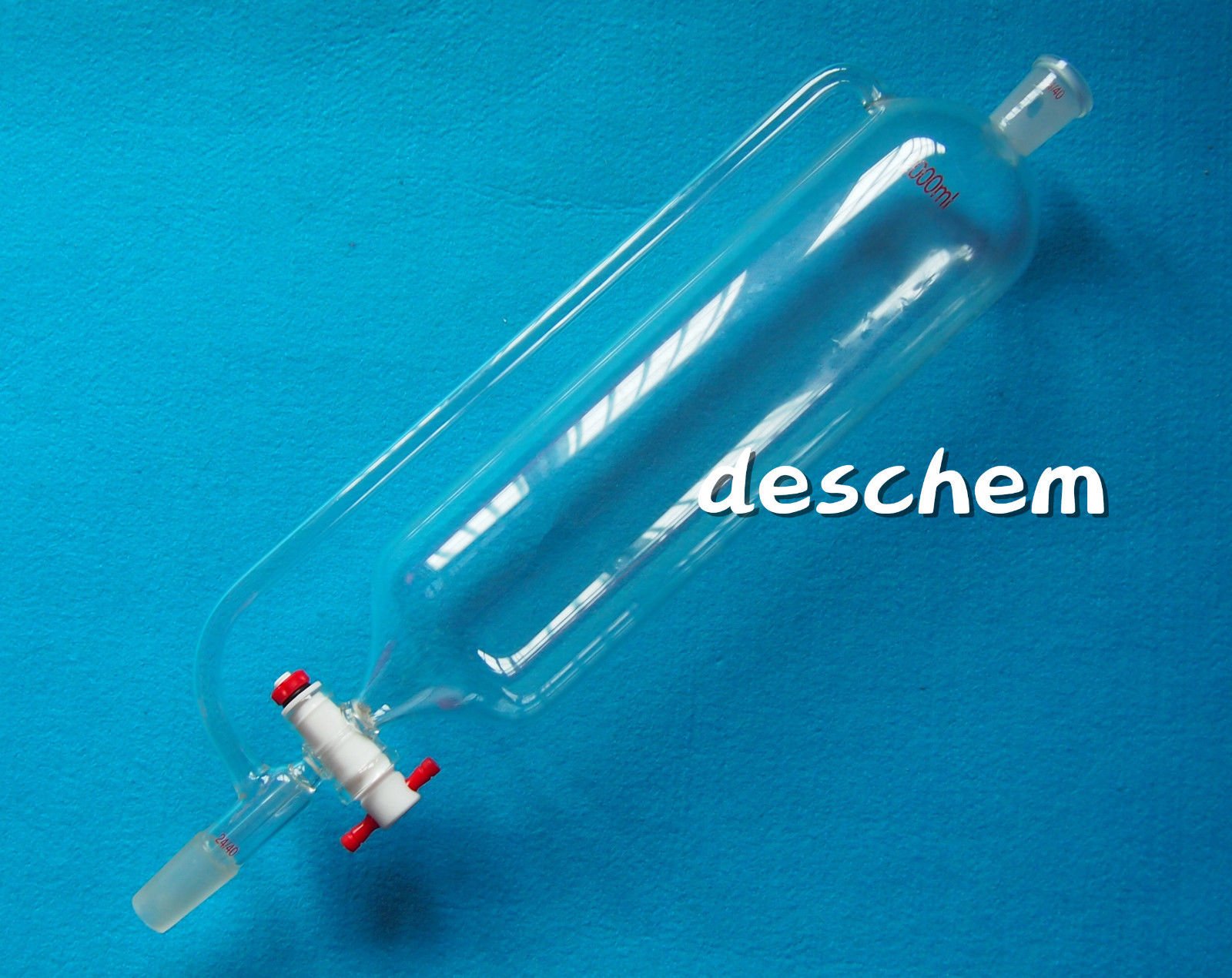 2000ml Glass Pressure Equalizing Funnel with PTFE Stopcock - 24/40 Joint, 2L Lab Glassware for Chemical Distillation & Laboratory Experiments