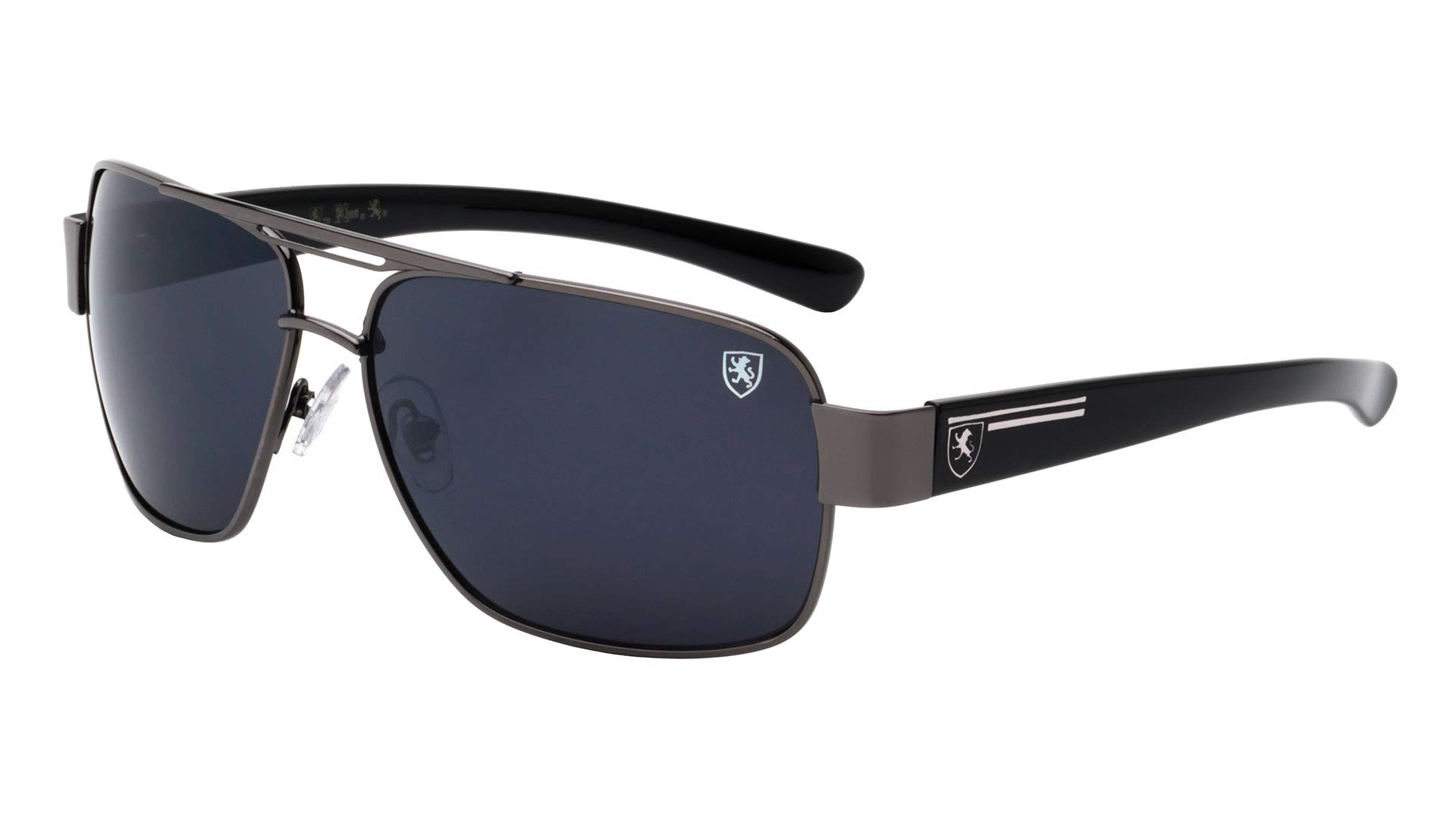 Classic Squared Aviator Sunglasses for Men & Women - Polarized Fishtail Design - UV Protection - Stylish Retro Shades for Driving, Beach, and Outdoor Activities