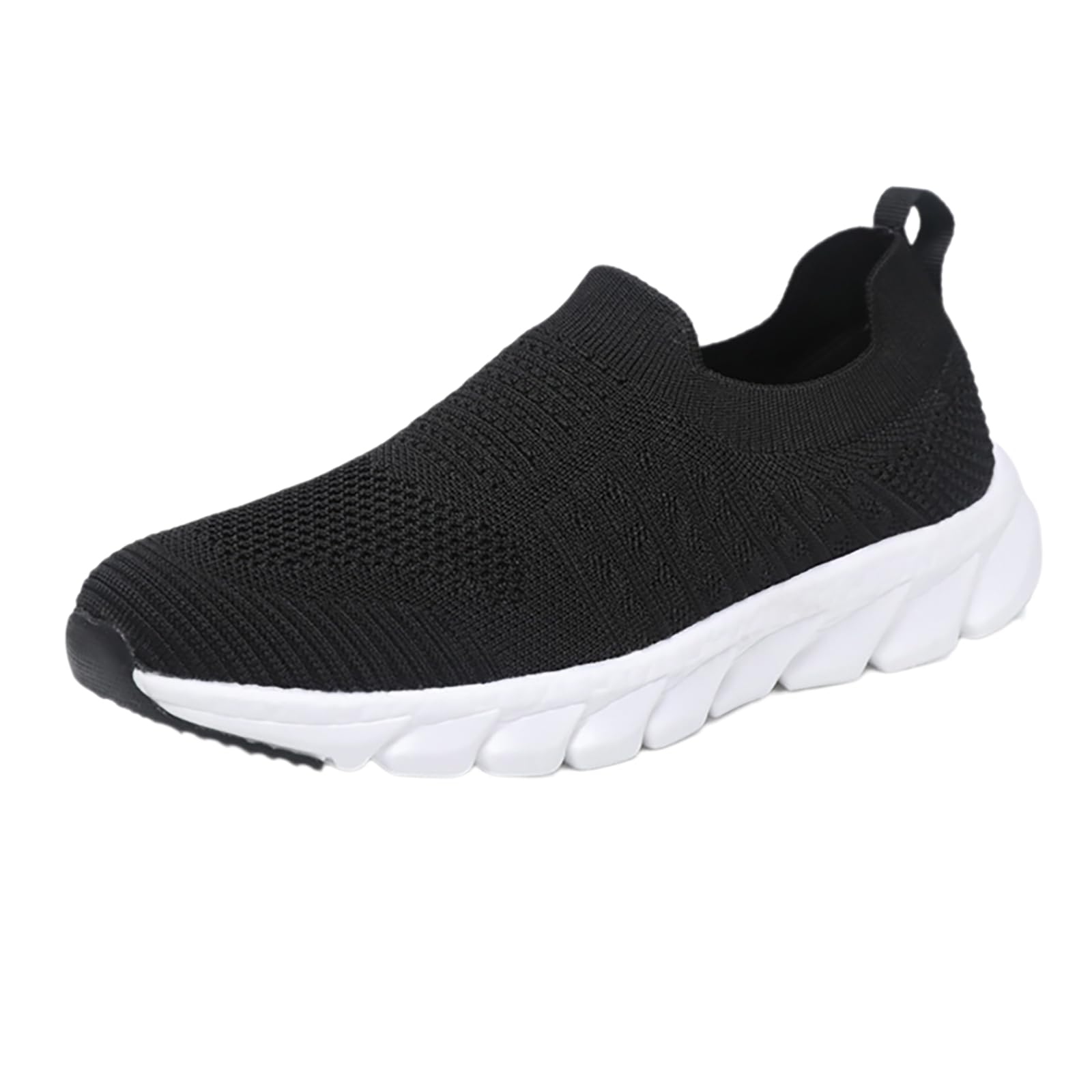 Women's Slip-On Running Shoes - Lightweight Walking Sneakers for Jogging, Casual Wear | Brown & Black Athletic Loafers | Perfect for Gym, Workout, Travel & Everyday Comfort