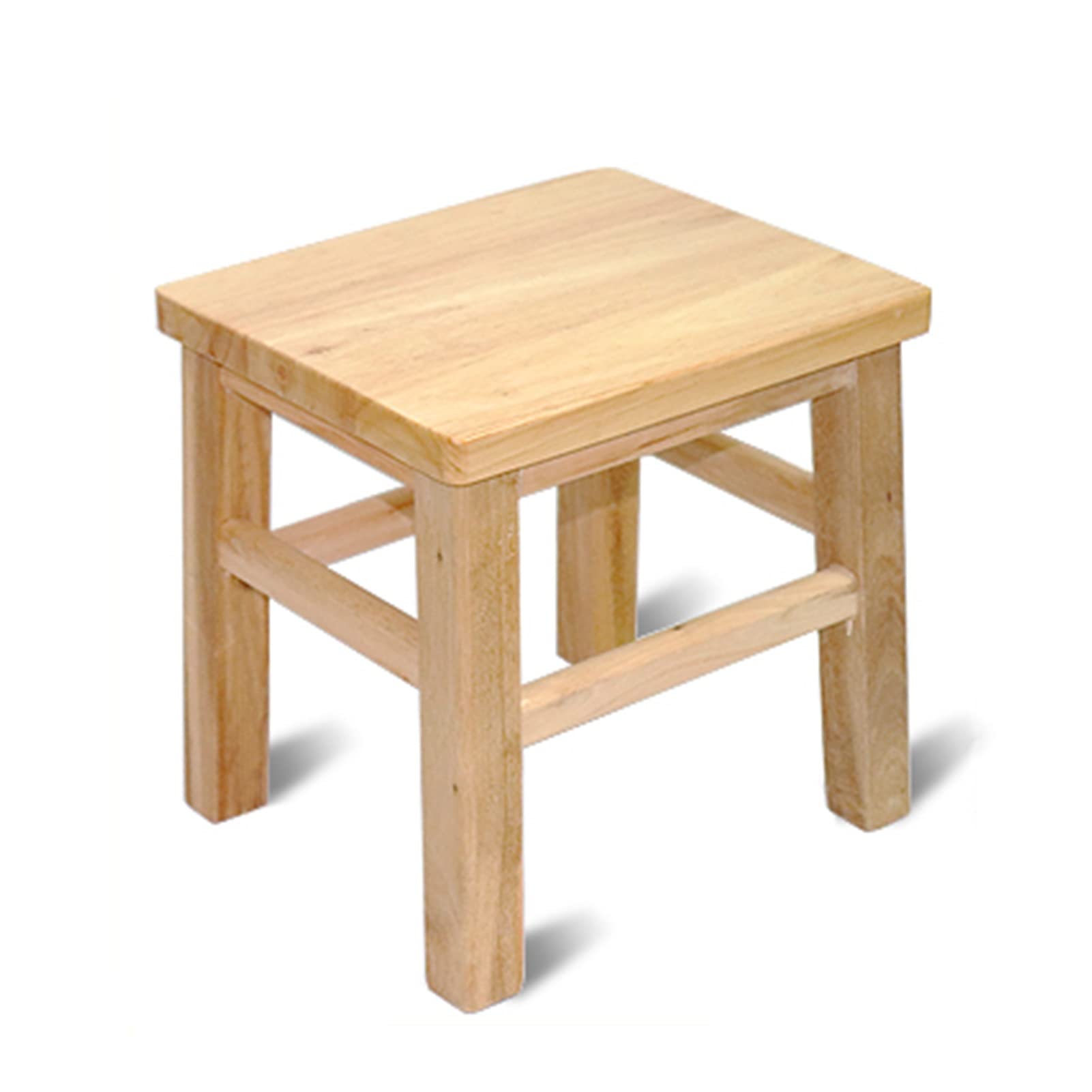 Solid Wood Bar Stool - Multi-Purpose Kitchen Pub Cafe Step Stool with Storage Shelf (27x23x30cm) - Perfect for Home, Garden, Restaurants & Small Spaces