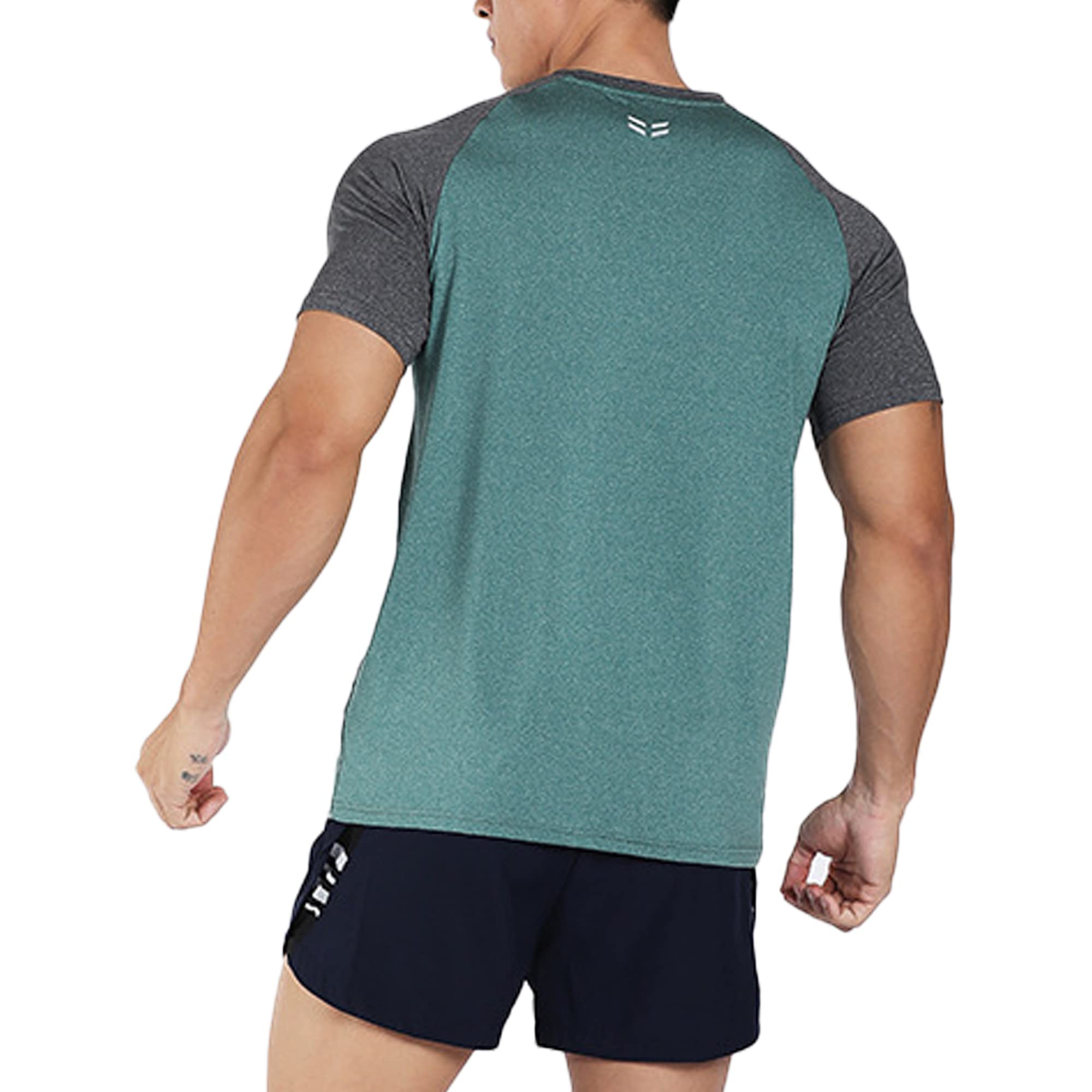 Men's Slim Fit Workout Shirts - Moisture Wicking Short Sleeve Crew Neck T-Shirts for Gym, Running & Active Lifestyle