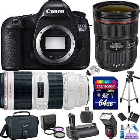 Canon EOS 5DS R 50.6MP Full Frame DSLR Camera with 24-70mm f/2.8L II & 70-200mm f/2.8L IS II USM Lenses Bundle - Professional Photography, Wedding, Portrait & Sports Shooting