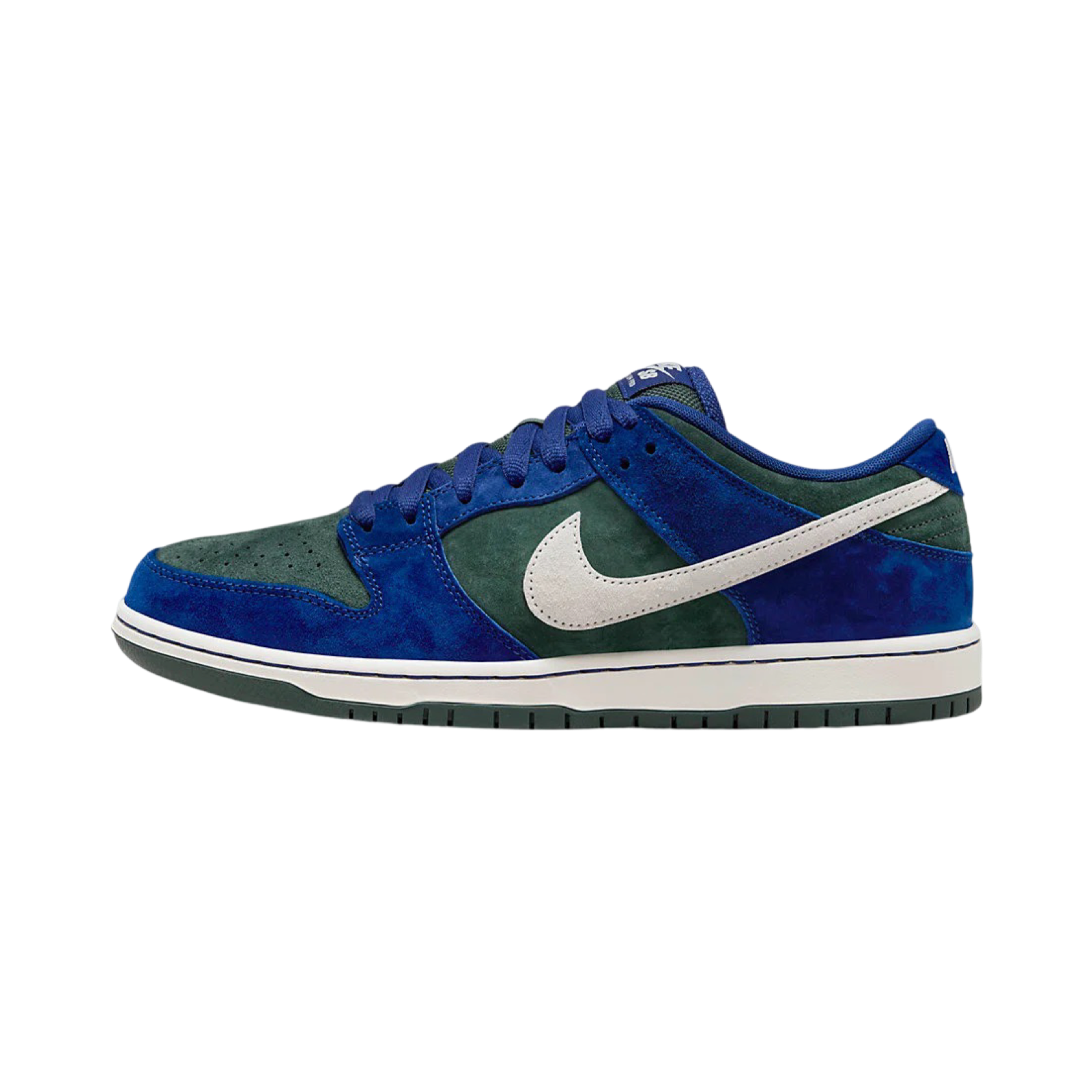Nike SB Dunk Low Sneakers - Deep Royal & Vintage Green - Men's Skateboarding Shoes for Casual Wear & Street Style