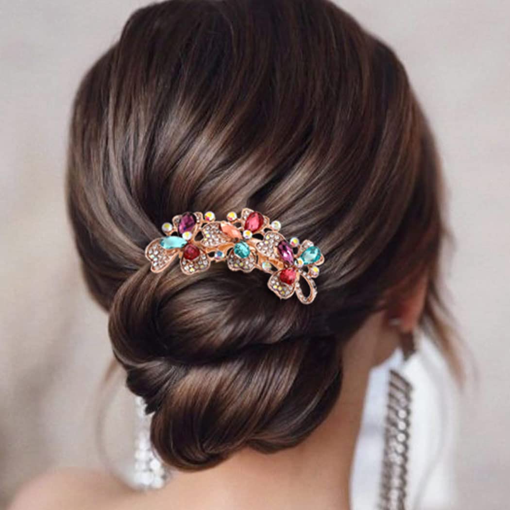 Bohend Rhinestone Hair Comb - Crystal Bridal Hair Accessories for Women & Girls (Multicolor) | Wedding, Prom, Party & Special Occasion Hairstyle Enhancer