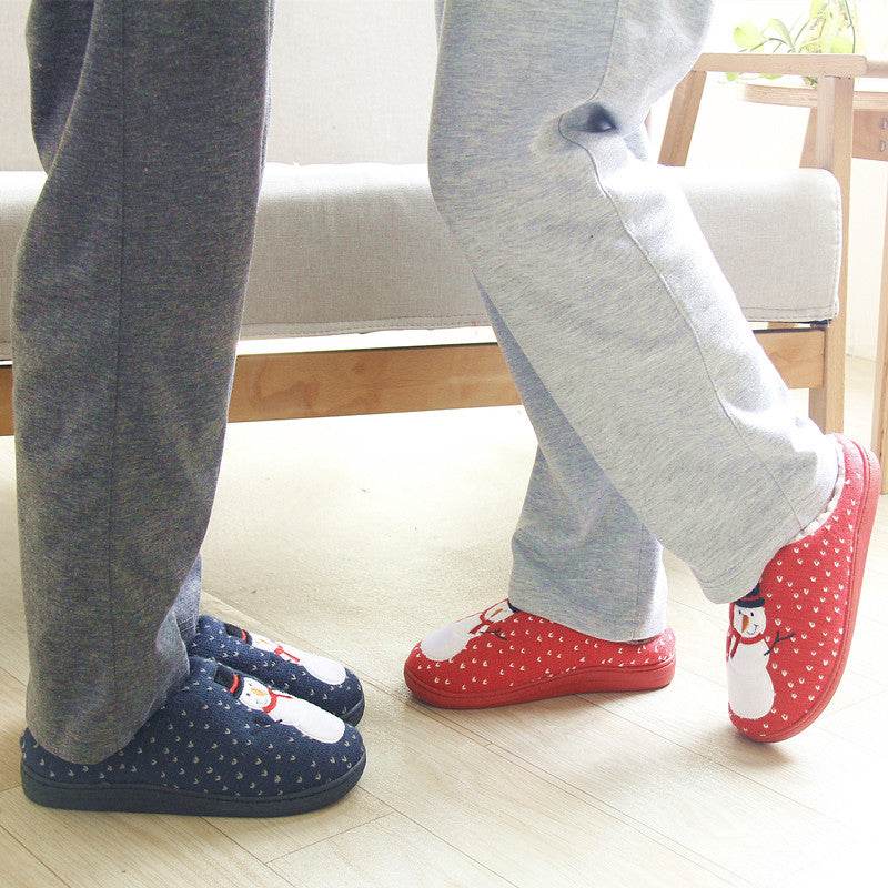 Cozy Kawaii Snowman Indoor Slippers for Women - Soft Winter House Shoes with Non-Slip Sole - Perfect for Home, Lounge & Christmas Gift