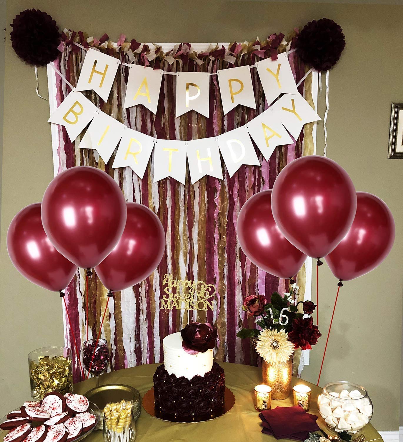 200-Pack 5 Inch Mini Latex Burgundy Balloons - Wine Red Party Balloons for Wedding, Bridal Shower, Birthday, Anniversary Decorations & Women's Parties | Perfect for Indoor & Outdoor Celebrations