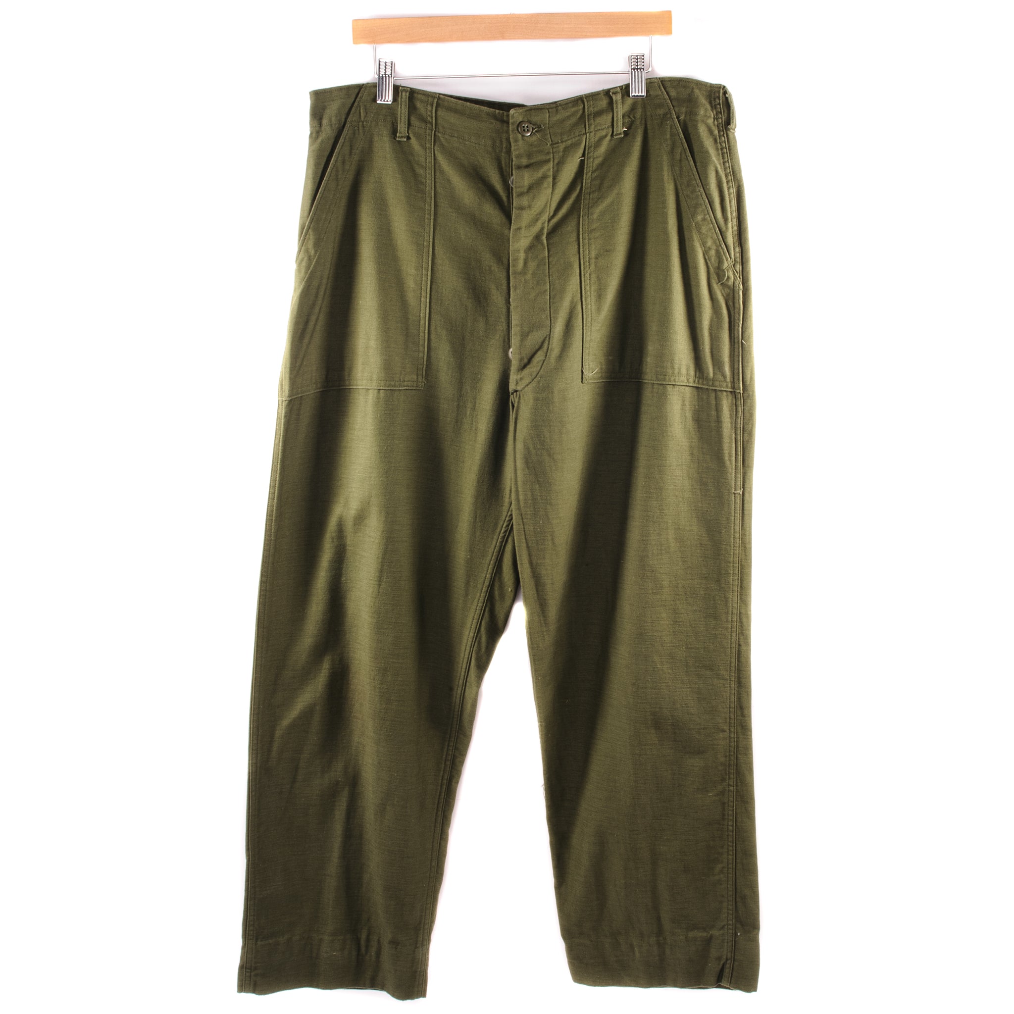 Vintage US Army OG-107 Sateen Utility Pants - Vietnam War Era 1966 - Size W36 L29 - Military Surplus Trousers for Reenactment & Outdoor Adventures