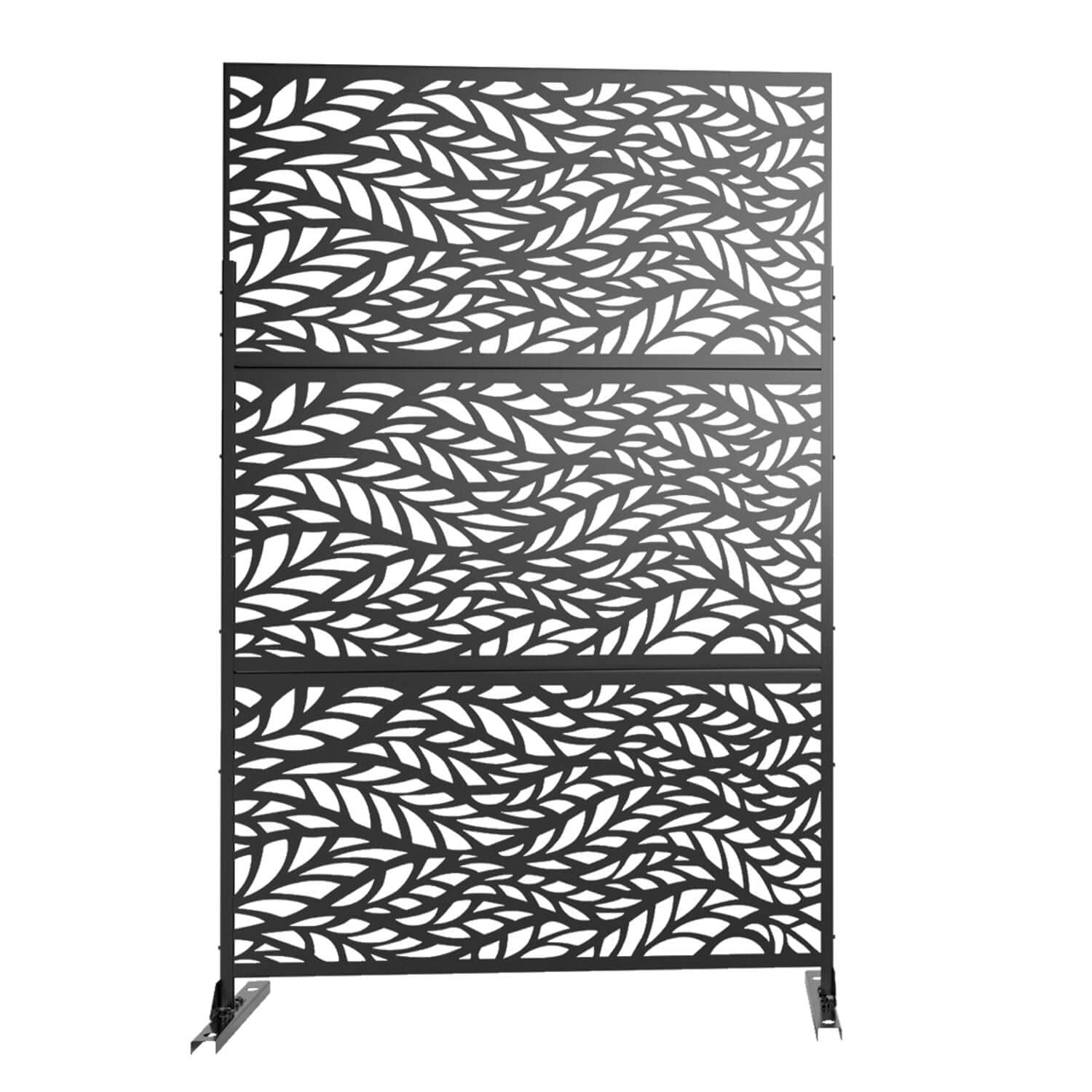 Freestanding Outdoor Privacy Screen with Stand - Decorative Room Divider for Patio, Balcony, Pool & Indoor Use - Perfect for Creating Private Spaces in Backyards, Decks and Living Areas